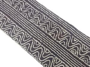 アンティーク　絞り　縞に流水模様名古屋帯（着用可）